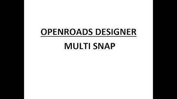 ORD - MicroStation - 5.12 - Multi Snap