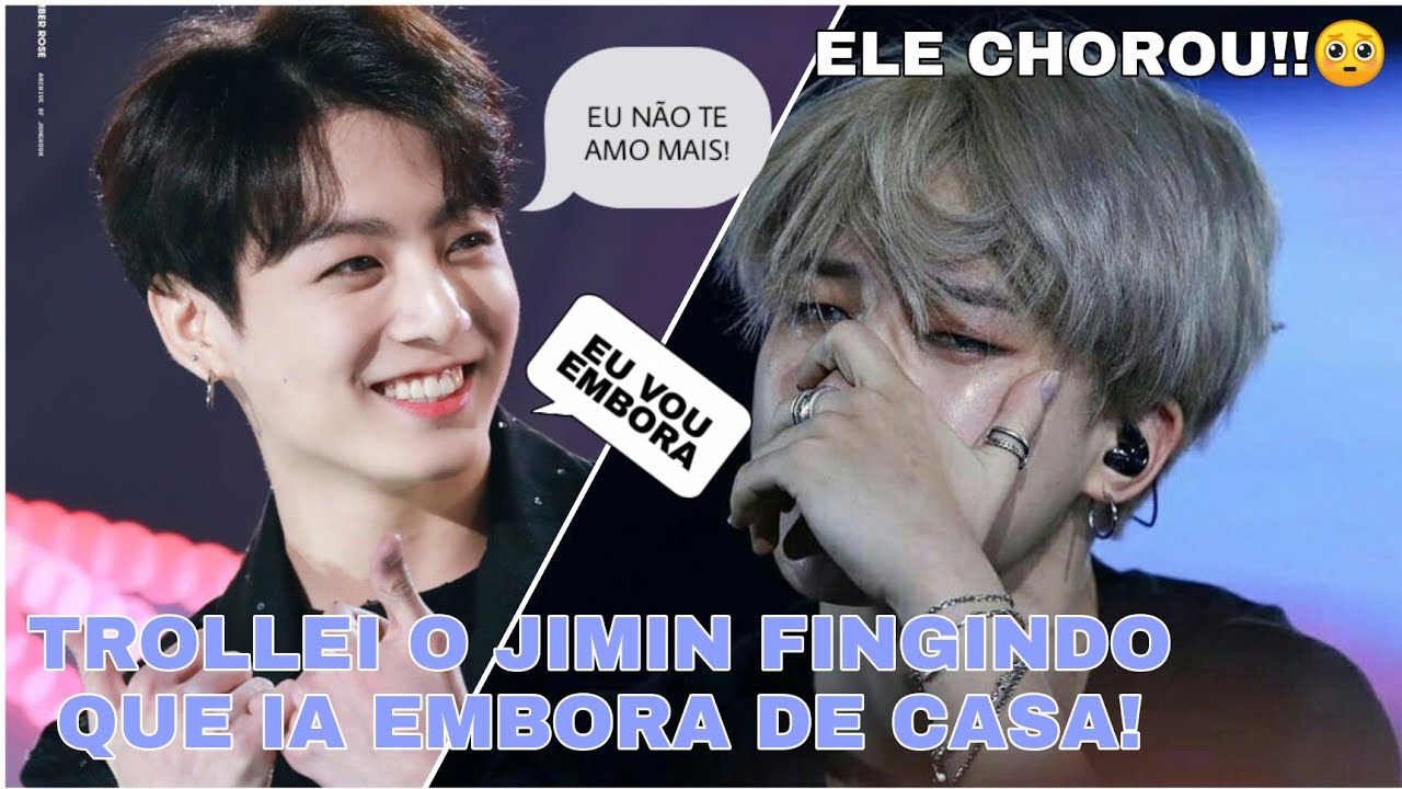 TROLLAGEM JIKOOK - TROLLEI MEU NAMORADO FINGINDO QUE IA EMBORA DE CASA!