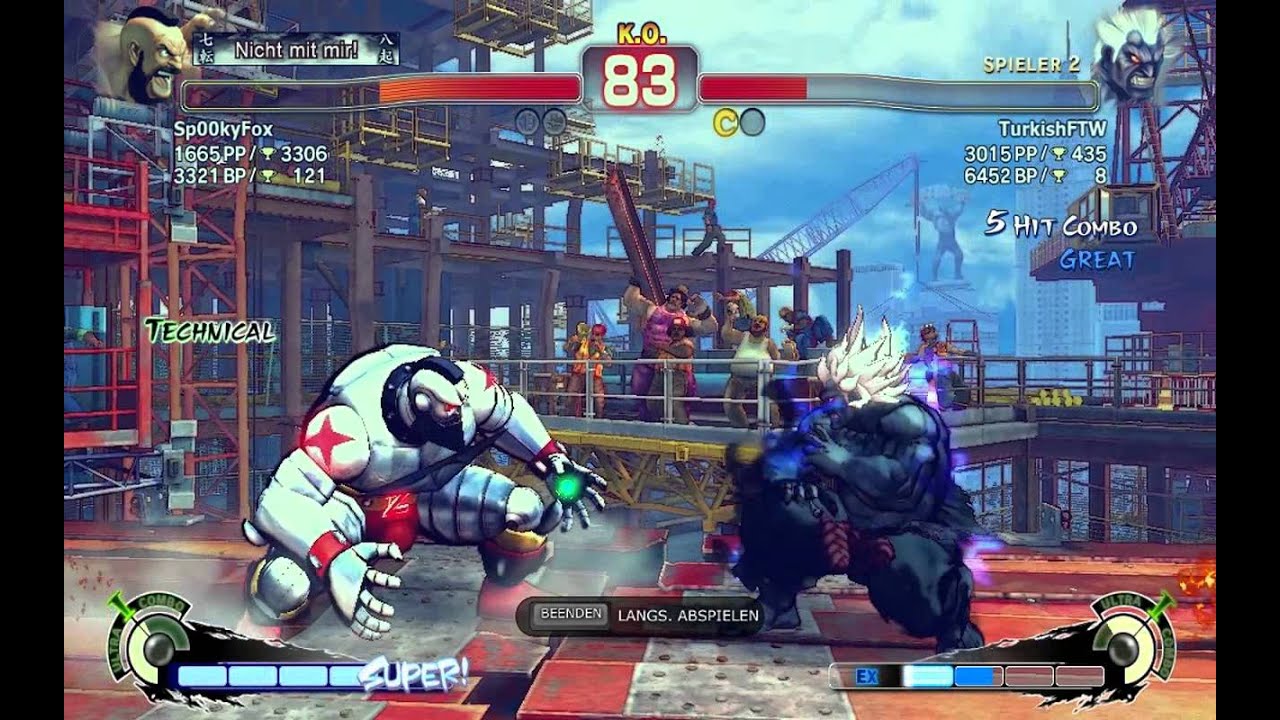 Super Street Fighter IV Arcade Edition - Sp00kyFox (Zangief U1) vs. TurkishFTW (Oni U1)