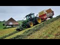 A avance ensilage dherbe 2023  pttinger euroboss et john deere 6210  krone schwadro tc 640