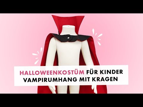 Halloweenkostüm nähen - Vampirumhang für Kinder