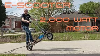 HUGE POWER upgrade 48v 2000watt  DIY scooter based on MX350 ebike