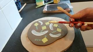 Monoprinting on to Clay