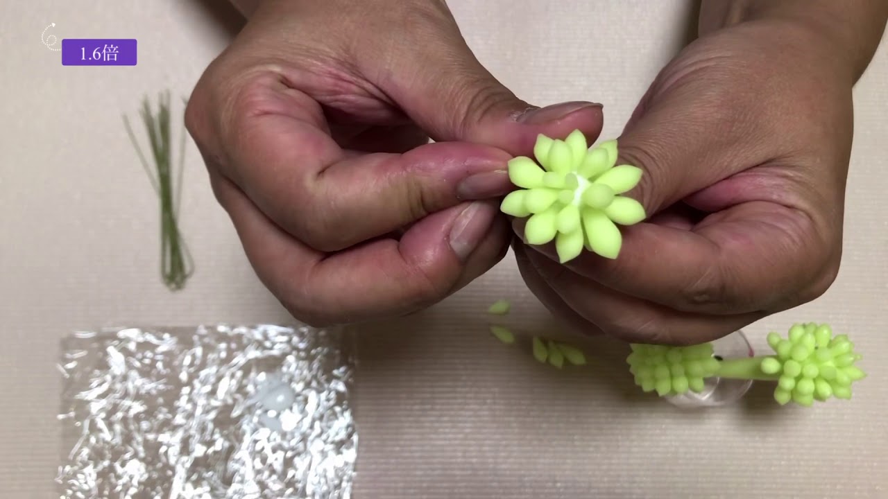 樹脂粘土で作るフェイク多肉植物プログラム フェリシモLesson4 step 1