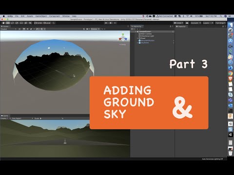 Unity - Unit 1 -  Player Control - Part 3 - Adding the Ground and Sky Environment