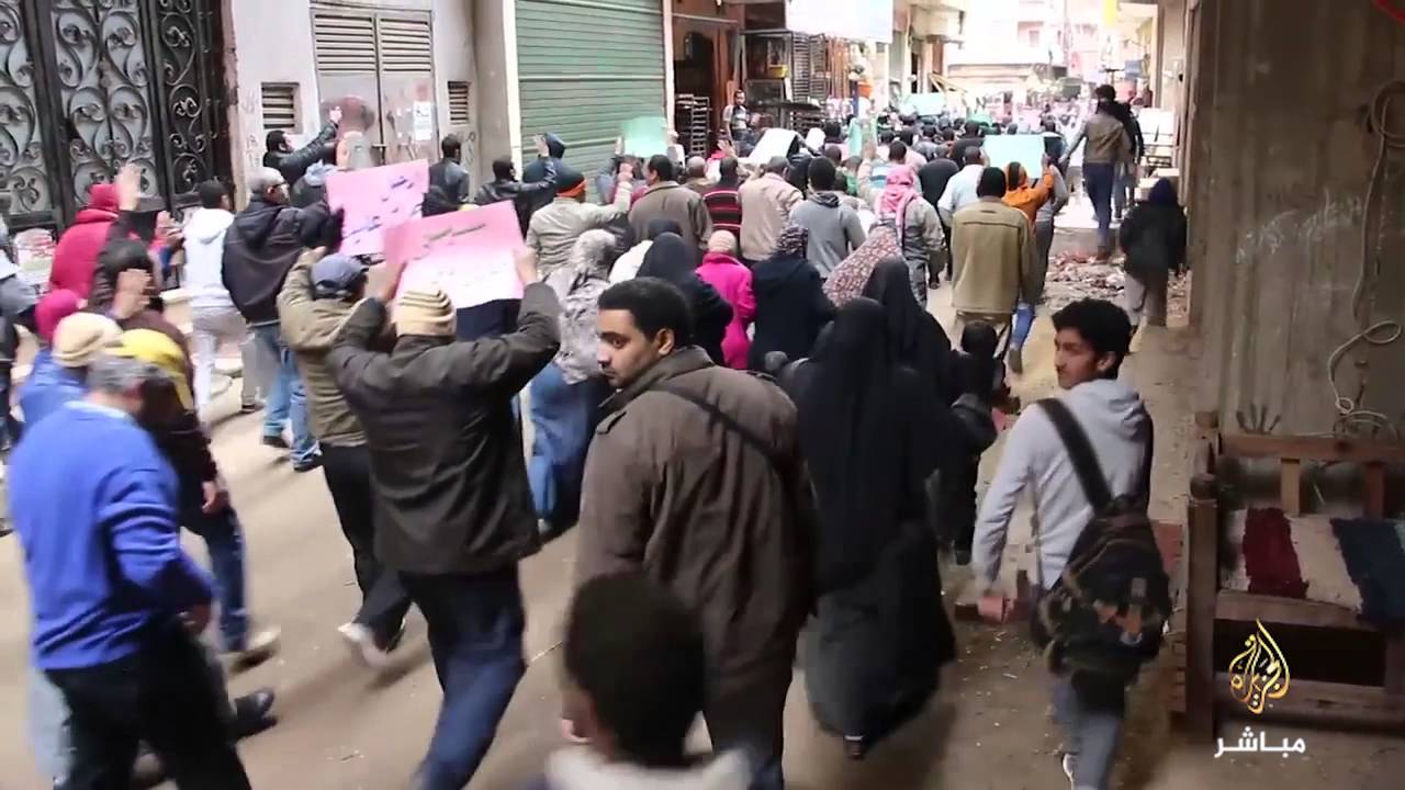 مسيرة لرافضيي الانقلاب ببولاق الدكرور بذكري ثورة الخامس والعشرين من يناير