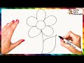 How To Draw A Flower Step By Step Flower Drawing Easy 
