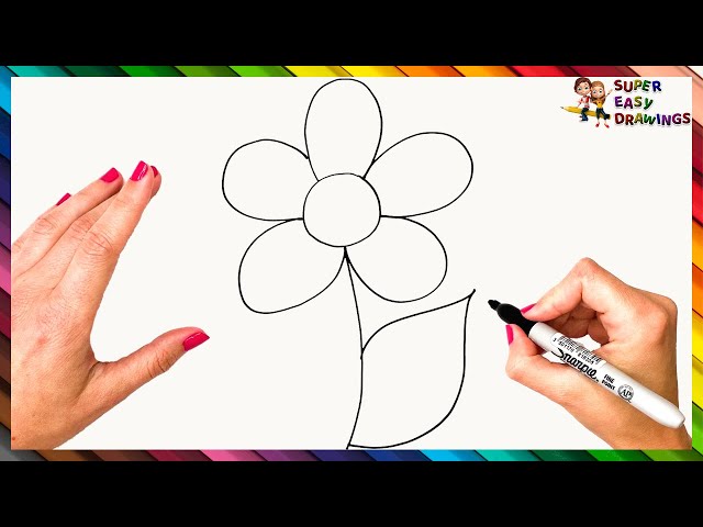 Free Vector line art and hand drawing flower art black and white flat  design simple flower 24113991 Vector Art at Vecteezy