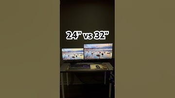 24” vs 32” Monitor Side by Side #shorts #monitor #comparasion #display