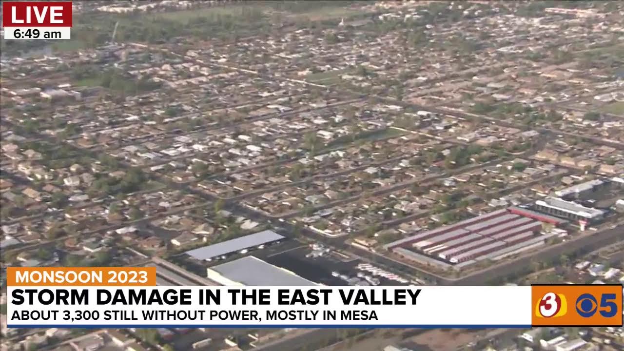 LIVE: Storm damage in Mesa after monsoon storms