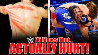 25 Wrestling Moves That ACTUALLY HURT! (Banned, Painful & Real WWE Moves & Slams)