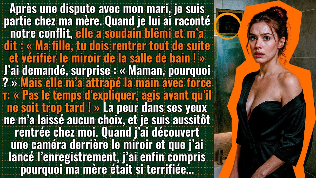 « Rentre tout de suite à la maison et vérifie le miroir de la salle de bain ! » — m’a dit maman…