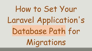 How to Set Your Laravel Application