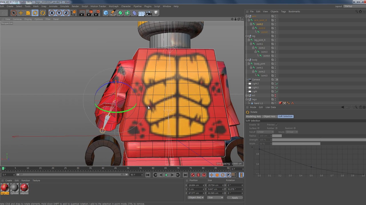 [C4D] Lego rigging 20181211 - YouTube