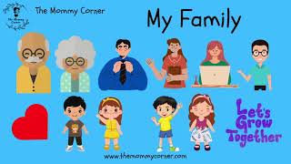 Learn English for Kids | My Family Talking Flashcards | The Mommy Corner