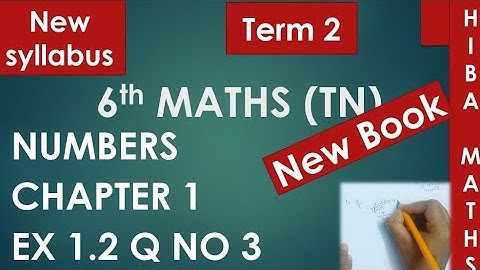 6th maths chapter 1 exercise 1.2 question 3| term 2 | tn samacheer 2020-2021 new syllabus