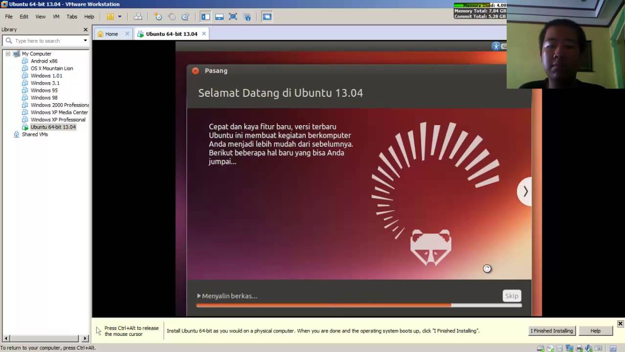 Tutorial Cara memasang Linux Ubuntu dengan VMware - YouTube
