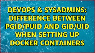 DevOps & SysAdmins: Difference between PGID/PUID and GID/UID when setting up docker containers