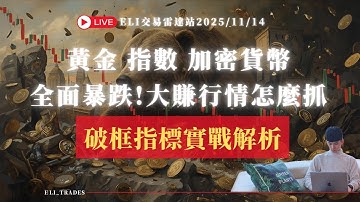 🔴 直播｜黃金 指數 加密貨幣全面暴跌！大賺行情怎麼抓？破框指標實戰解析｜外匯 黃金 美股 全球指數 加密貨幣｜Live Trading