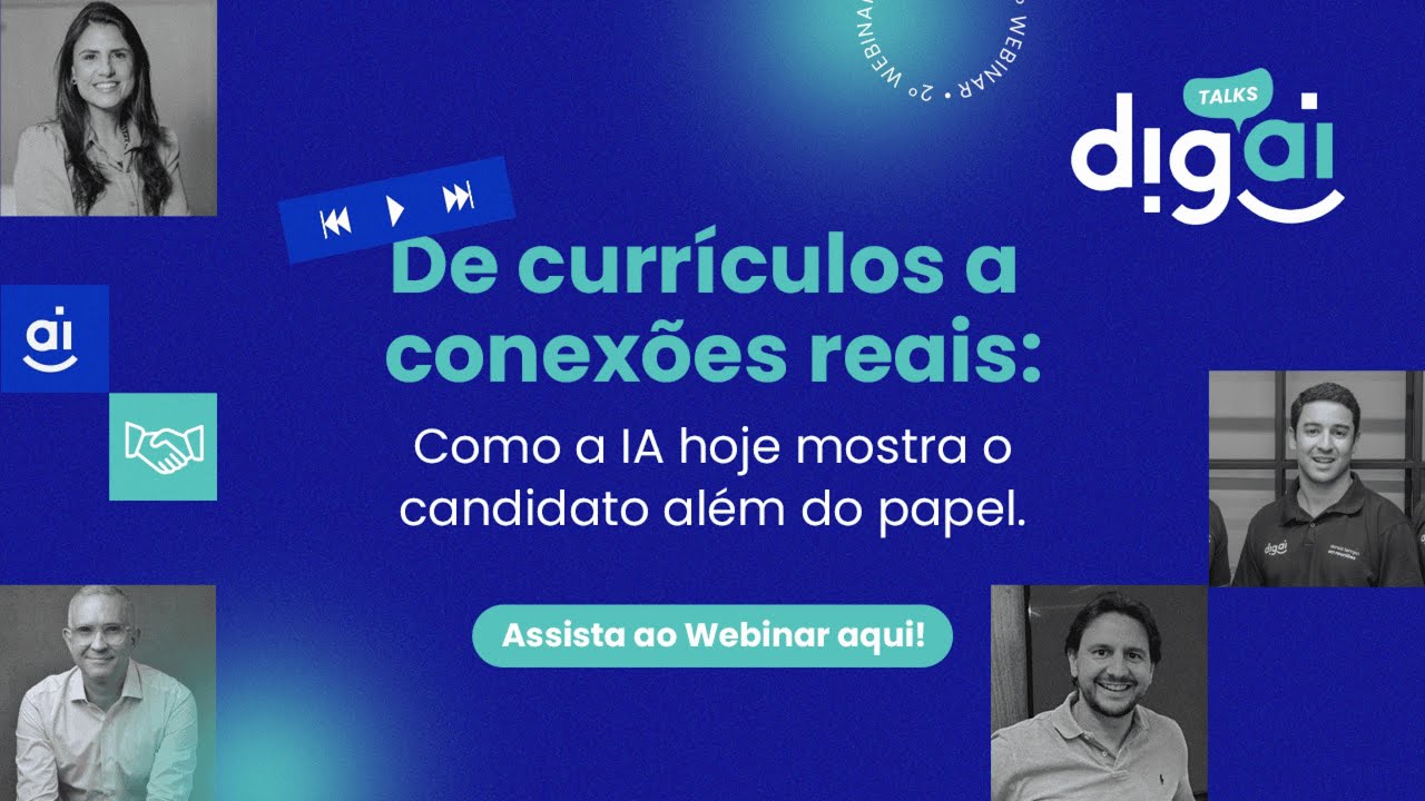 Capa do webinário De currículos a conexões reais: como a IA mostra o candidato além do papel