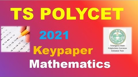 Ts polycet keypaper 2021 // Mathematics polycet 2021 keypaper