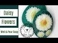 Melt and Pour Soap Making Daisy Flowers Embed Soap with Clear MP Soap