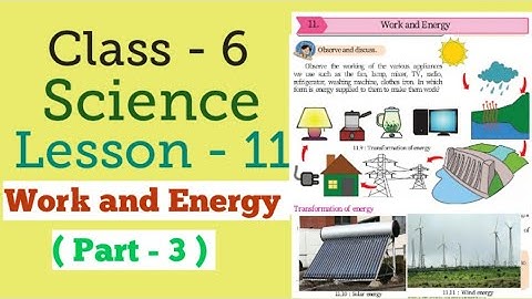 Class 6 | Science |Lesson 11 | (Part.3) Work and Energy |  Maharashtra Board.