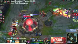 Gosu Amazing Quadra Vayne Flash Fail Outplay Blitscrank Pull