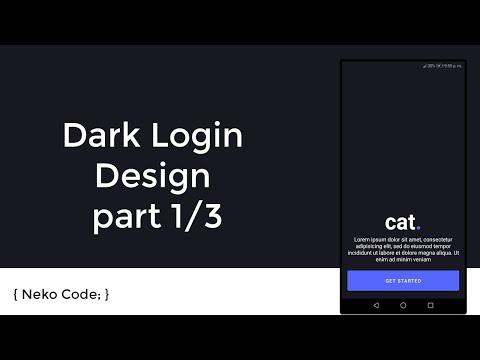 Dark Login Design part 1/3