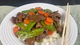 Asian Beef With Snow Peas And Carrots, So Good And Tasty