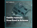 Family rescued from submerged car in Arizona flash flood