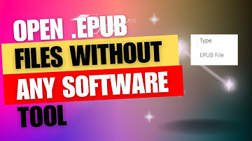 How to open .epub files without any software tool in Windows 10.
