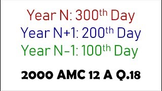 AMC 12: 100th Day of Year N-1 (2000 A #18)