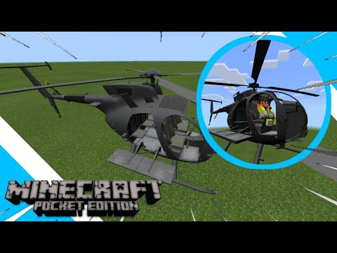 Minecraft Pocket Edition | Add-On H6 Littlebird Helicopter | Mcpe