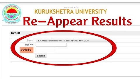 Good News ! KUK Results - Re-Appear Results ! 2nd & 4th Sem Practical & Result ? Mercy chance ,Exams