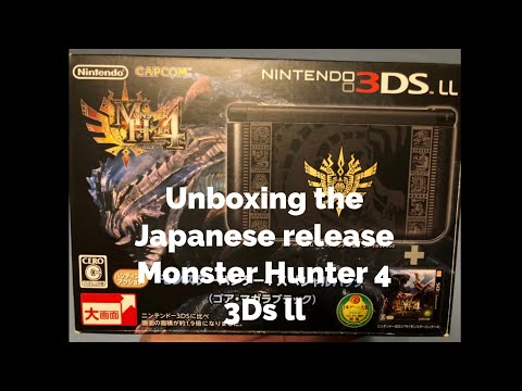 Unboxing the Japanese only release Monster Hunter 4 3DS LL.