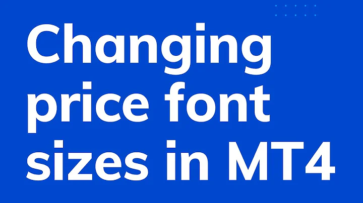 Changing font sizes in MT4's terminal forex
