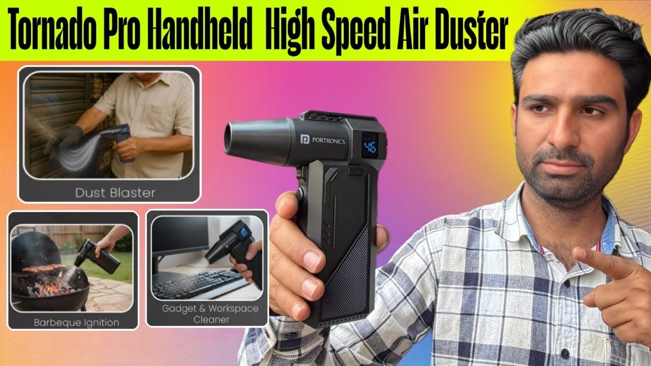 Portronics Tornado Pro 130000 RPM  Super Powerful Air Duster Review 