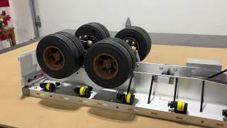 Upgraded Tamiya 1/14 flatbed trailer.
