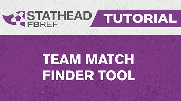 Use the Team Match Finder to see football statistics ⚽ | Stathead FBref Tutorial