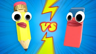 Pencil Vs Eraser Millimone Kids Songs And Nursery Rhymes