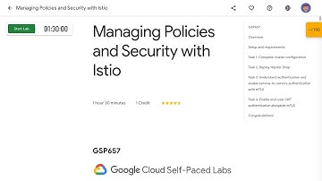 Managing Policies and Security with Istio GSP657