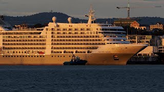 Cruise Ship SILVER MOON berths in Auckland 4K