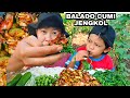 BALADO CUMI JENGKOL .REBUSAN DAUN SINGKONG.METIK CEPOKAK UNTUK LALAPAN