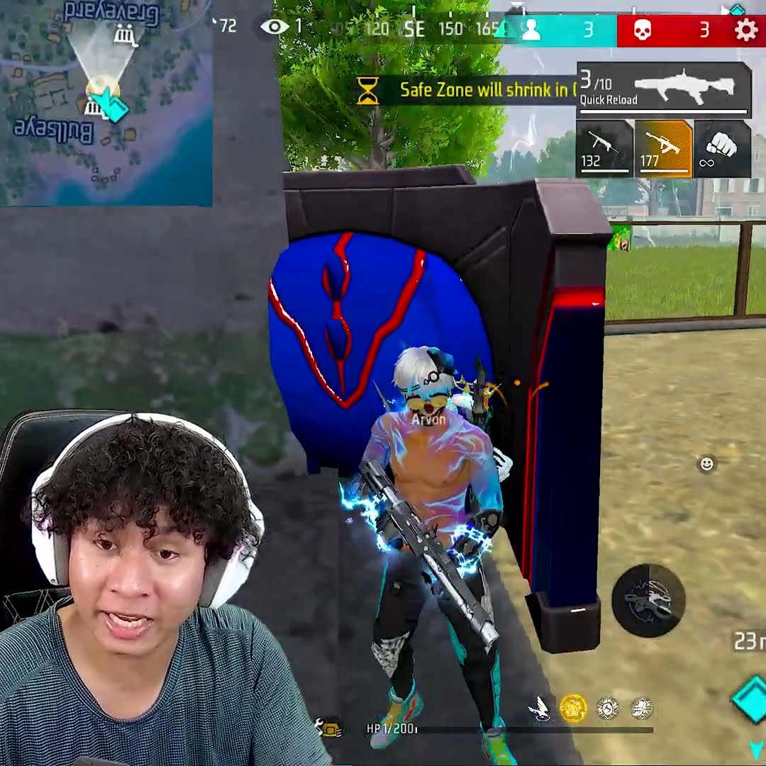 Free Fire But Only 1 Hp Booyah Challenge ? #shorts #ff #tondegamer