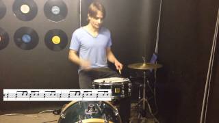 Video thumbnail of "Learn Drums to Que Sera by Justice Crew"