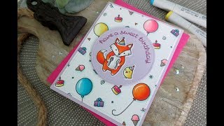 Custom Patterned Paper | Copic Coloring | Lawn Fawn