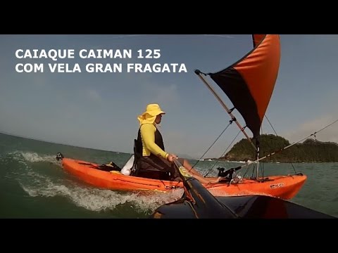 Velejando 30km com caiaque Caiman 125 - Vela Gran Fragatta