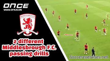 2 different Middlesbrough F.C. passing drills