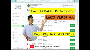 CARA UPDATE DATA SANTRI |EMIS 4.0 PD PONTREN |CARA MENGAKTIFKAN SANTRI LPQ, MDT, PONPES